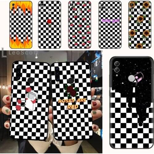 Checkerboard Plaid Checkered Phone Case For Huawei Enjoy 7 7s 8 8e 9 9e 10 plus P8lite 2017 Honor 5a view9 play 3e