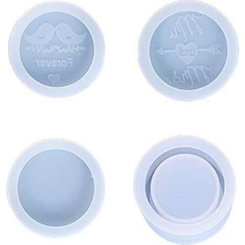 Couple Rings Box Mold Resin Silicone Mold Jewelry Storage Box Epoxy Resin Mold for Diy Craft Ring Jewelry Storage