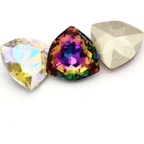 Crystal SI Color Trilliant K9 Strass Crystal Glass Rhinestone Applique Jewelry for Craft Clothes glue on Decoration Diy Stones