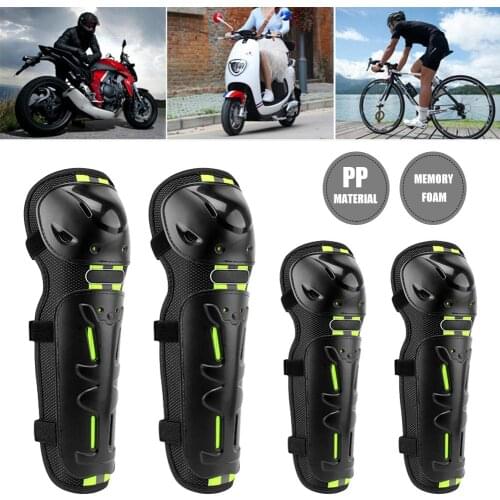 4Pcs Motorcycle Knee Pads Elbow Leggings Off-Road Skating Riding Protective Gear Windproof Gears Pads Protection Equipment