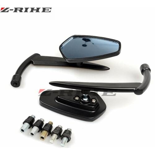 Motorcycle Mirrors 8mm 10mm Thread Rearview Mirror Chopper Cruiser Scooter Side Mirros for Davidson Honda Yamaha