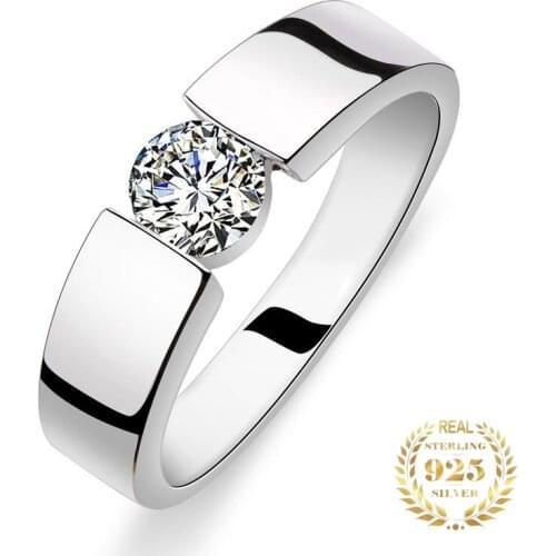 Mens Rings Smooth Shiny Luxury Charm Engagement Wedding Exquisite Elegance Classic Jewelry Cocktail Ring 925 Sterling Silver