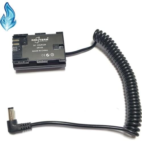 DR-E6 DC Coupler LP-E6 Dummy battery Fits BMPCC4K BMPCC 4K BMD Blackmagic Micro Cinema Camera Video Assist Holder SmallHD Mon