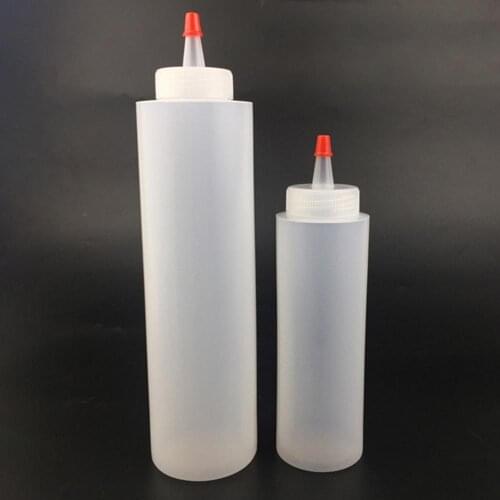 8/16oz Clear Squeezes Condiment Bottles Salad Squeeze Bottle Sauces Ketchup Syrup Ketchup Sauce Storage Container