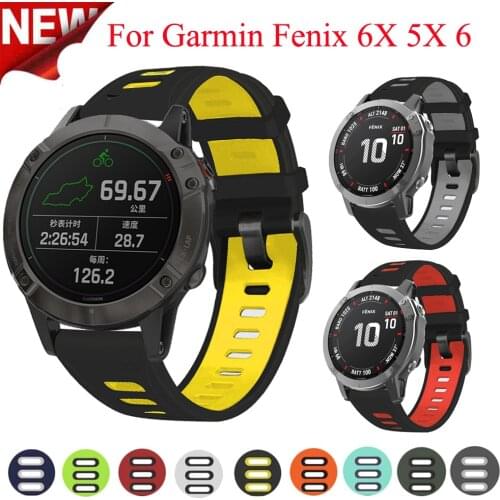 22mm 26mm Quick Fit Watchband For Garmin Fenix 6X 6XPro 5X 3 3HR Silicone Easyfit Wrist Band for Garmin Fenix 6 6 Pro 5 5 Plus
