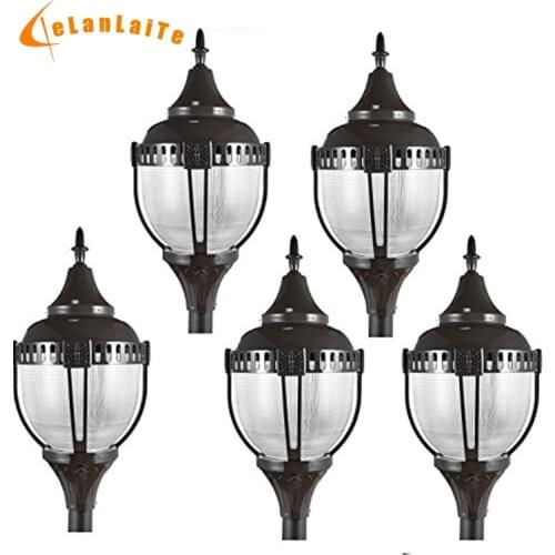 GLITE 5pcs/lot 60w garden lanterns led street light 110v post outdoor lighting outdoor light pole with 5 years warranty