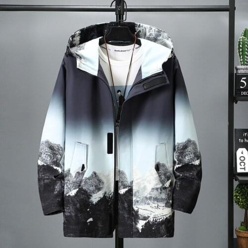 New Arrival Men Trench Coat Hooded Jackets Male Hot Sale Zipper Outerwear Casual Streetwear Men Windbreaker Brand Men Clothing