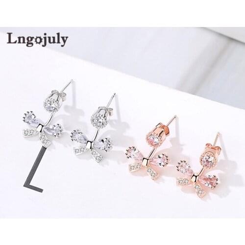 Women Earrings 100% 925 Sterling Silver Fine Jewelry Butterfly Stud Earrings For Women Girlfriend Party Silver 925 Jewelry Gifts