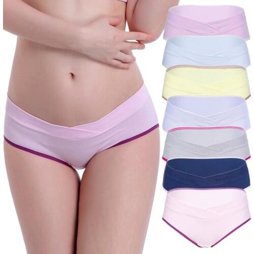 Womens Underwear Seamless Low Waist Solid Color Cotton Comfortable Low Rise Brief Maternity Panties трусы женские бесшевные 03