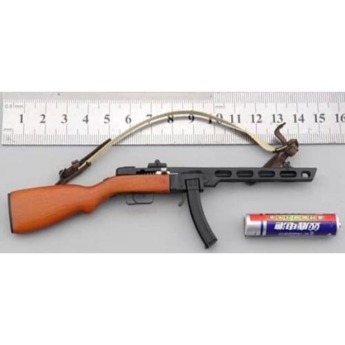 1:6 Metal solid wood World War II PPSH41 submachine gun, military fan collection