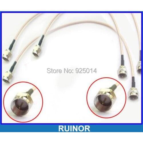 10PCS 20cm F Male to F male plug Crimp RG316 Pigtail Cables Conversion 20cm