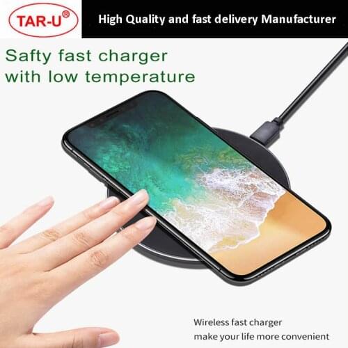 10pcs/lot, Qi wireless charger for iphone 8/X/XR/XS/Mas QC3.0 10W fast wireless charging for Samsung S9 S8 Note8/9/S1 USB charg