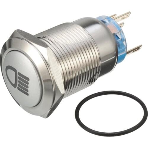 16mm19m22mm Button Switch Metal Self-locking Reset Custom Pattern Light