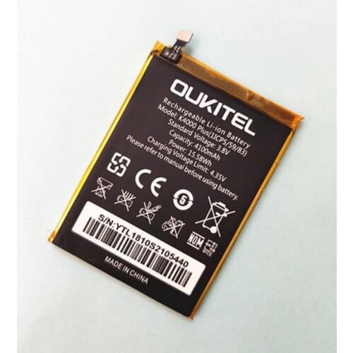 B-TAIHENG 100% New OUKITEL K4000Plus Replacement 4100mAh Parts Battery for OUKITEL K4000 Plus Smart Phone battery