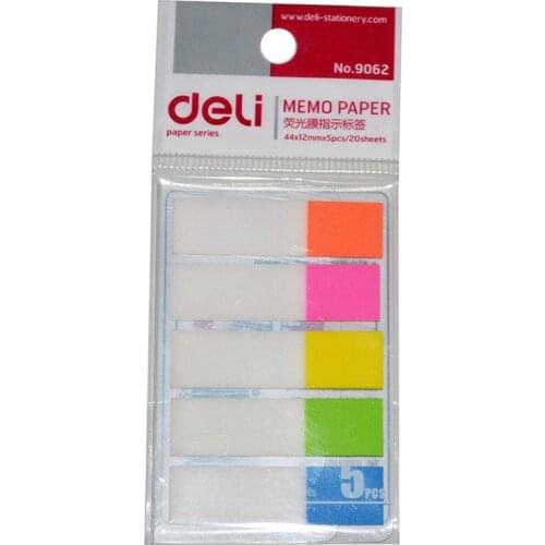 Free Shipping (5color x 20sheet) 45x12mm pepsi neon film stickers memo pad stationery Index Tabs Page Markers Bookmark