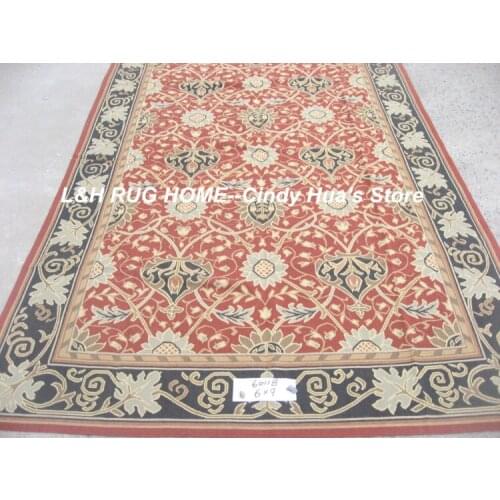Free Shipping 6'X9' rugs French Aubusson style 100% hand woven rug