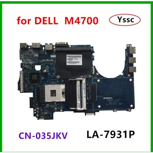 Free shipping New LA-7931P Motherboard ,for DELL M4700 Laptop motherboard ,CN-0RM0C3 CN-0N8H96 CN-0J867P CN-035JKV 100% test OK