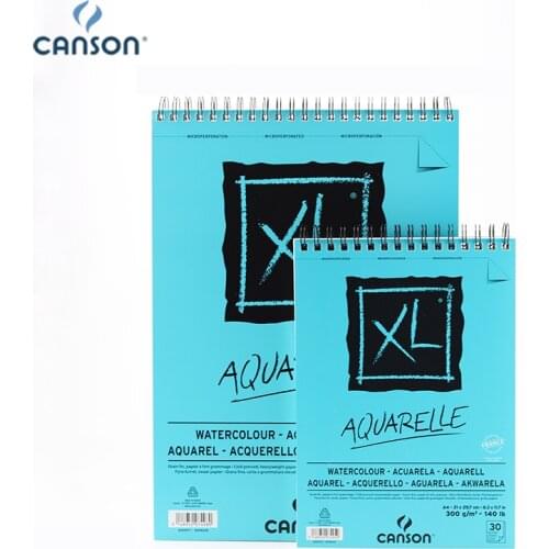 Canson XL Watercolor Paper Book AQUARELLE Coil Book 30Sheets 300g Sketching Gouache Acrylic Painting
