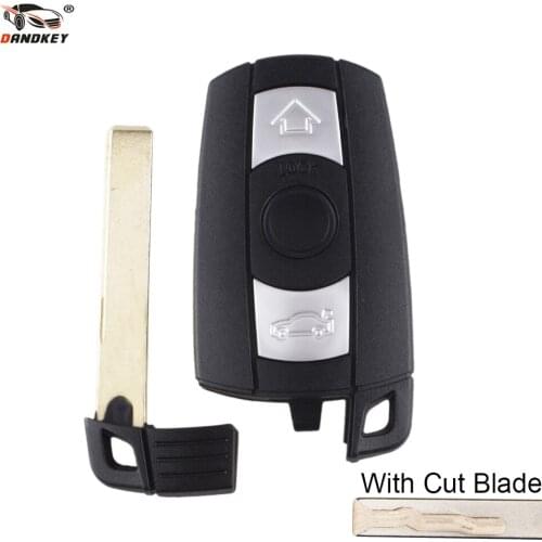 DANDKEY cut blade Remote 3 Buttons Car Key Case Cover For BMW 1 3 5 6 Series E90 E91 E92 E60 Remote Key Shell Smart Key