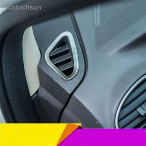 Cotochsun Car styling Stainless steel interior outlet decoration ring trim Car Accessories case For Ford focus 2 MK2 2005-2015
