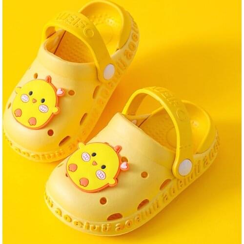 Children Kids Slippers Sandals Summer Cartoon Animal Patterns Hollow Out Slipper Beach Walking Shoes Footwear for Girls Boys