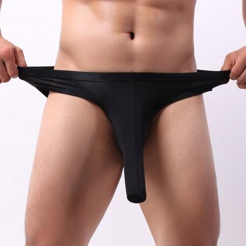 Mens Underwear Briefs Open Elephant Nose Bulge Pouch Seamless Breathable Low Rise Sexy Male Underpants