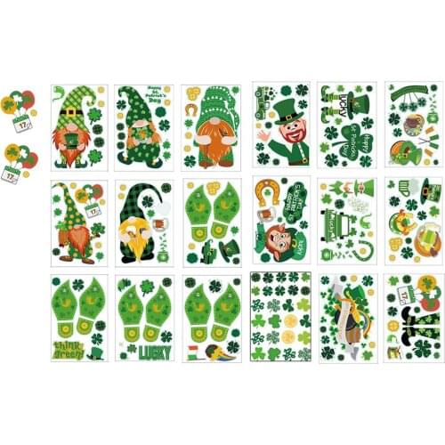 's Day Door Stickers Dwarf Footprint Glass Decorations Ornaments