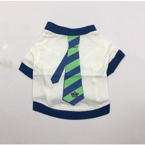 ETHIN Spring Summer Dog Vest Pet Coat Puppy T-Shirts Dog Clothes Cotton Pet Clothing For Dogs Cats Products White S Size Supply