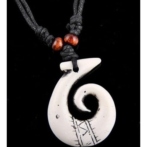 Cool MAN WOMEN surfing Fish Hook pendants Necklaces NZ the koru necklaces MN622