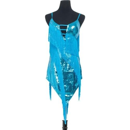 Fashion Beaded tassel Latin dance Skirt irregular latin dance costume Latin Cha Cha Samba Rumba Dance Costumes dance clothes