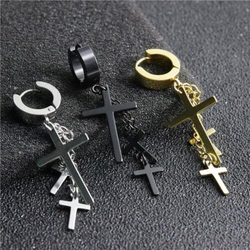 Trendy Creative Metal Lock Earrings Pendant Punk Style Hip Hop Personality Man Women Earrings Jewelry Birthday Gifts