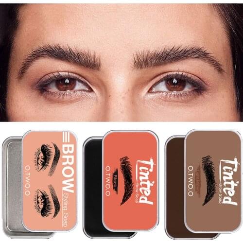Eyebrow Soap Wax With Trimmer Fluffy Feathery Eyebrows Pomade Gel For Eyebrow Styling Makeup Soap Brow Sculpt Lift