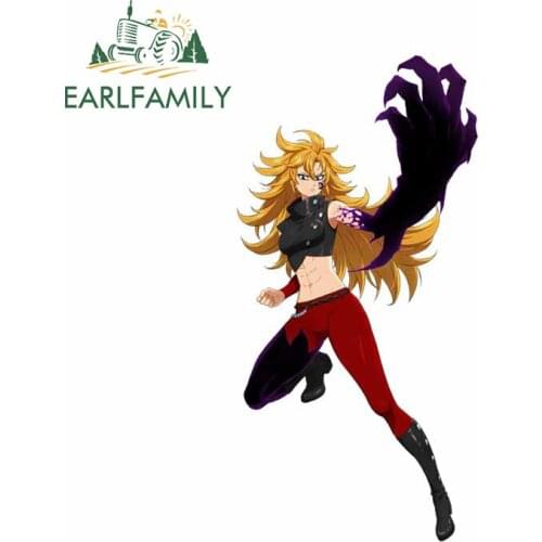 EARLFAMILY 13cm x 6.6cm For Seven Deadly Sins Car Stickers Waterproof Decal Repair Sunscreen Custom Printing Decoration