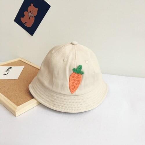 The fruit embroidery Bucket Hat Fisherman Hat outdoor travel hat Sun Cap Hats for children boys and girls 28