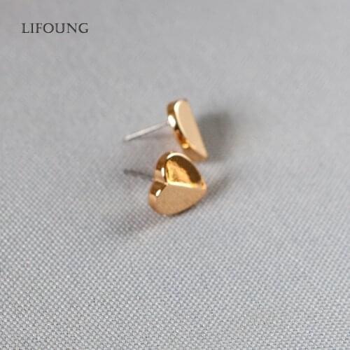 Heart Earrings Stud Zinc-Alloy Gold Mini Earring For Women Vintage New Items Fashion Jewelry Girl Female Cute Accessories 202170
