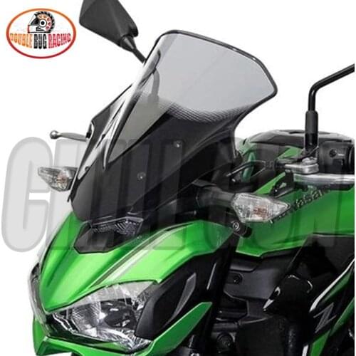 Motorcycle Z900 Sport Black WindScreen Windshield Deflector Viser Visor For Kawasaki Z-900 Z900 ABS 2017-2019 Double Bubble '19