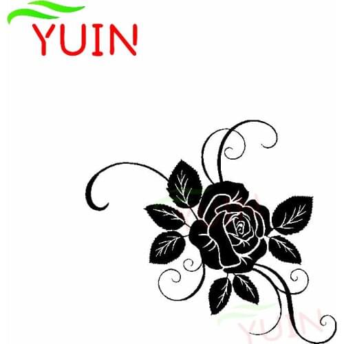 Creative Beautiful Rose Gorgeous Applique Fashion Window Decoration Personalized PVC Waterproof Sticker Color Can Be Customized