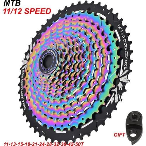 RACEWORK 12 Speed MTB Bicycle Freewheel Separate Rainbow Ultralight Aluminum Alloy Cassette Bike FreeWheel Bracket Sprocket