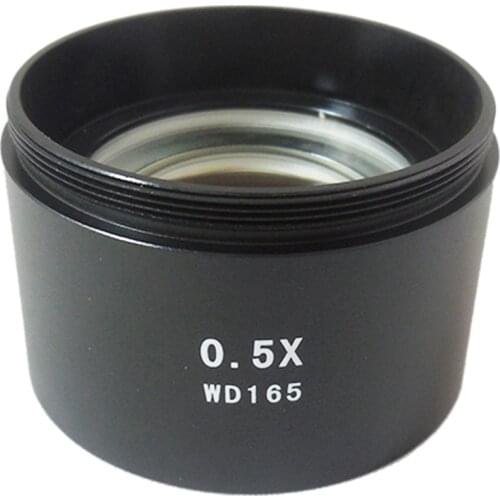 Wd165 0.5X Stereo Microscope Auxiliary Objective Lens Barlow Lens with 1-7/8 Inch(M48Mm)Mounting Thread
