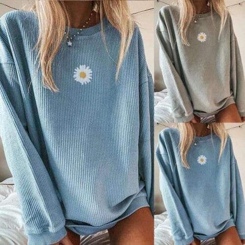 Woman Tshirts Harajuku Tops Women Fashion Flowers Printed Loosen Pullover Long Sleeve T Shirt Women mujer camisetas футболка