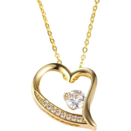 Simple Love Hollow Chain Female Clavicle Chain Hot Gold Silver Color Geometric Heart NecklaceWedding Jewelry Gifts Choker