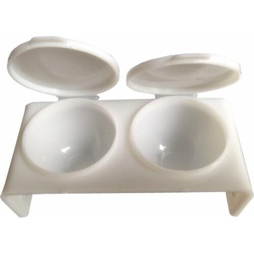 YWK 1Pcs Dual-Cup Seal Nail Salons Tools Accessories Plastic Clean Dual Cup Perfect Use For Holding Glitter