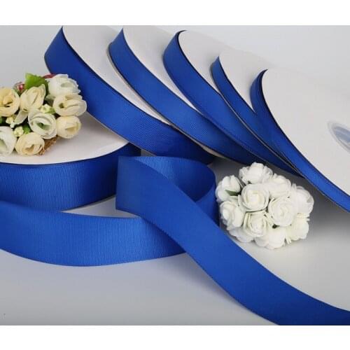 100 Yards Royal Blue Stripe Satin Ribbon Blue Color Polyester Grosgrain Ribbon for DIY Crafts Gift Wrapping Party Decoration