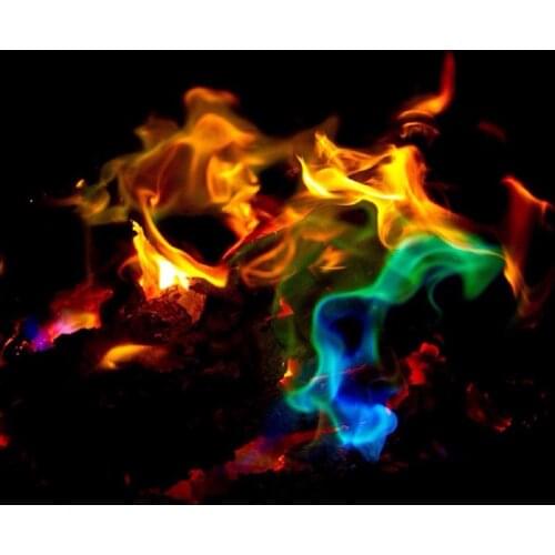 15g Mystical Fire Magic Tricks Coloured Flames for Bonfire Campfire Party Use Sachets Fireplace Pit Patio Color Pyrotechnics