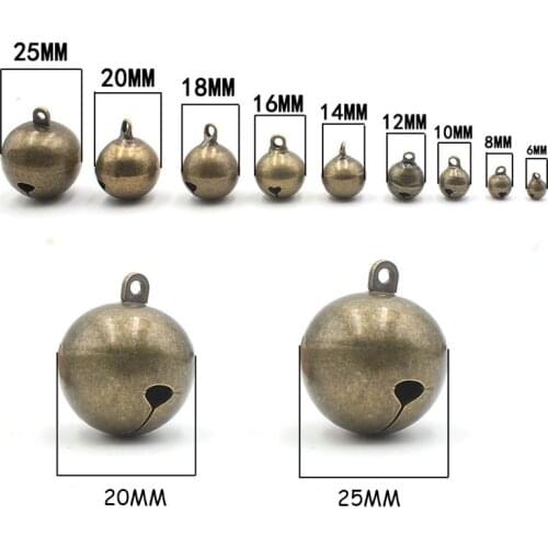 2-75Pcs Copper European Retro Bells for Home Wedding Party DIY Handmade Jewelry Campanula Accessories Christmas Tree Ornaments