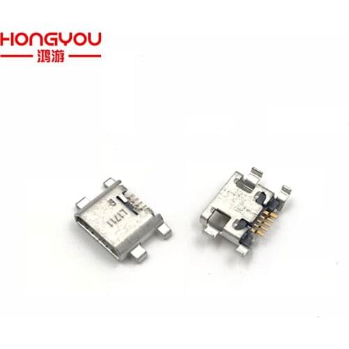 2pcs Micro USB connector For ZTE U807 N983 N807 U956 N5 N909 U5 N798 N980 N986/ for HUAWEI P7 charging port socket