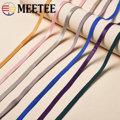 20/50Meters 8mm Nylon Elastic Bands Underwear Bra Shoulder Strap Elasticity Belt Ribbon Webbing DIY Sewing Garment Accessories
