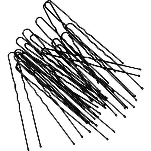 20 Pieces U-shaped Barrettes Crimped Waved Updo Hair Pin Black Lady Women for Wedding Parrty DIY Hair Style Clip