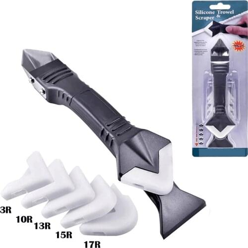 3 in 1 Scraper Silicone Remover Caulk Finisher Sealant Smooth Scraper Grout Kit Tools With Seam Tape Metal Hand Tools Set