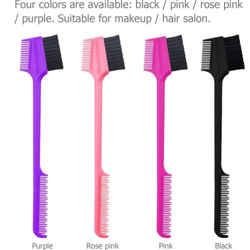 1PC 3D Eyebrow Brush Hair Line Edge Brush Eyelash Comb Edge Control Brush Comb Double Same Sided Hair Comb for Makeup Hair Salon